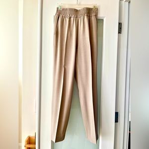 Fabiana Filippi Tropical wool jogger in taupe, size 42 (IT)/S (USA)